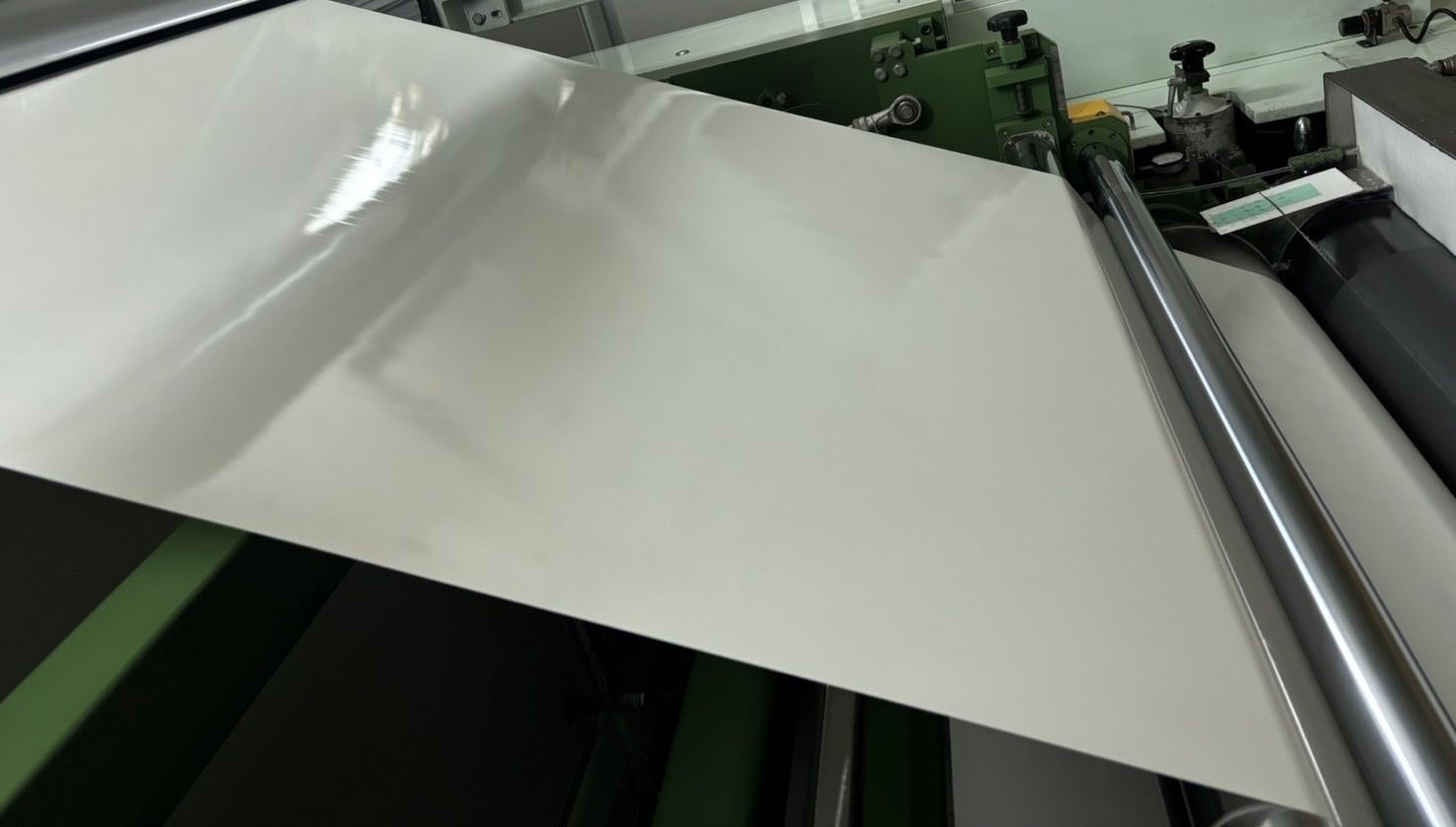 Paper in the coating process